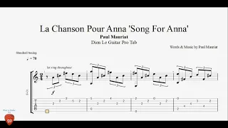 La Chanson Pour Anna 'Song For Anna' - Guitar Tabs
