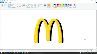How to Draw McDonald’s logo using MS Paint | How to draw on your computer
