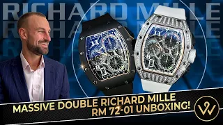 Richard Mille 72-01 Black Ceramic & White Gold Diamond HUGE DOUBLE unboxing - Official Watches