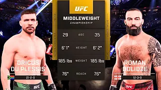 Dricus Du Plessis vs Roman Dolidze FULL FIGHT | UFC 5 AI Simulation