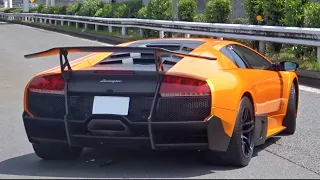 【大黒PA】スーパーカー加速サウンド／Supercars sound in Japan. Aventador, 600LT, MurcielagoSV, GT3RS, and more‼️