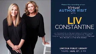 Virtual Author Visit: Liv Constantine at the Lincoln Public Library