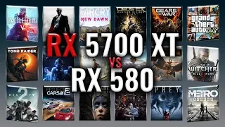 RX 5700 XT vs RX 580 Benchmarks | Gaming Tests Review & Comparison | 53 tests