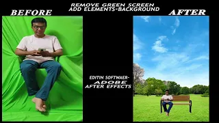 watch before and after remove green screen and add elements editing by@KeyurGalchar