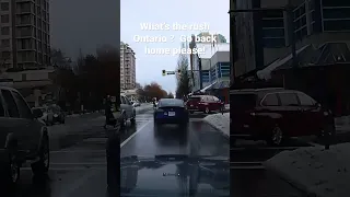 Tesla driver weaving through traffic Christmas Eve. Richmond BC. Dangerous Ontario driver.