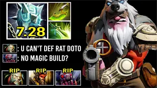 MACHINE GUN IS BACK! Crazy Fast Gleipnir + Swift Blink Sniper vs Rat Doto Epic Rax Def 7.28 Dota 2