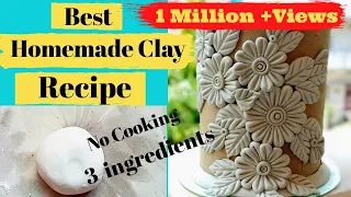 Best Home made clay | Air Dry clay | easy clay without cooking | Something Artistic |