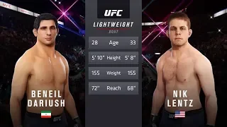 BENEIL DARIUSH vs. NIK LENTZ EA SPORTS UFC 3 CPU vs. CPU GAME PS4