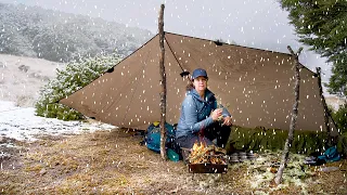 Camping in the SNOW without a tent - a challenging and rewarding alpine  adventure