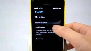 Nokia Asha 501: Turn off/on data services