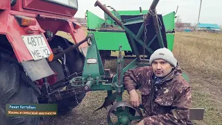 Осенняя вспашка трактором Т-25. Завершение сезона.