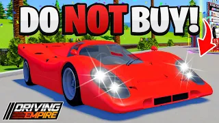 WORST Cars To Buy In Driving Empire!