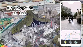 AR Navigation with Google Geospatial API at USJ