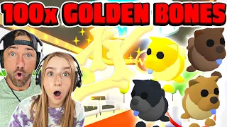 Throwing 100+ Golden Bones to Get Every NEW Chow Chow Pet! Roblox Adopt Me!