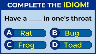 English Idiomatic Quiz | CAN YOU SCORE 20/20? #challenge 46