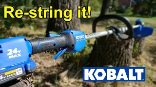 How to replace reload string on Kobalt 24V trimmer weedeater