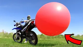EXPERIMENT: BIG BALLOON vs MOTORCYCLE