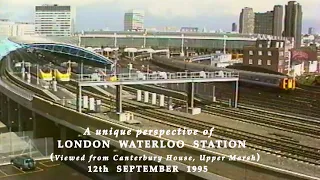 BR in the 1990s London Waterloo Station on 12th September 1995 (Seen from top of Canterbury Flats)