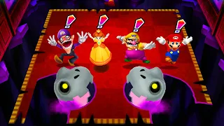 Mario Party Island Tour - Lucky Battles - Daisy vs Waluigi vs Mario vs Wario