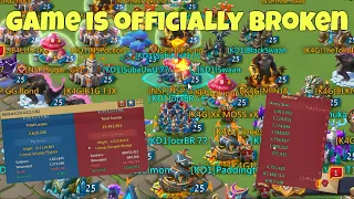 Lords Mobile - No way this Multi-rally trap burned on the first hit! 88m troops. Game is broken!