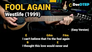 Fool Again - Westlife (Easy Guitar Chords Tutorial with Lyrics)