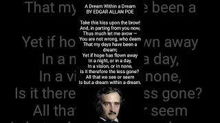 A Dream Within a Dream By Edgar Allan Poe