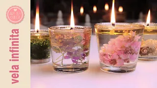 VELA ECOLÓGICA INFINITA de agua y aceite 🕯