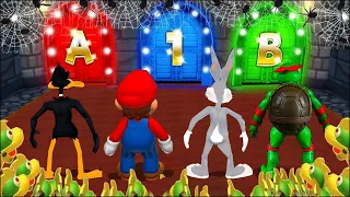 Mario Party 9 MiniGames Bugs Bunny Vs Mario Vs Daffy Duck Vs Raphael (Master Difficulty)