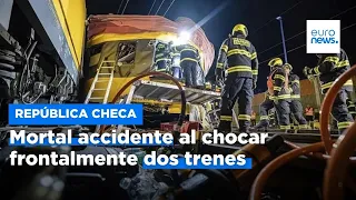 Accidente mortal tras chocar frontalmente dos trenes en la República Checa