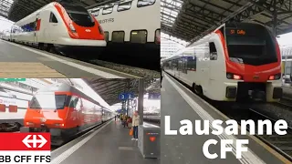 🇨🇭Les trains CFF en gare de Lausanne | SBB trains in Lausanne | IC | IR |REGIOEXPRESS | RER VAUD