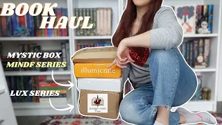 Book Haul! Unboxing Mystic Box, Illumicrate, Books For Days Crate Special Editions and Amazon!