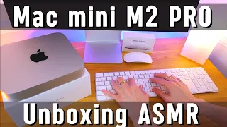 ASMR 🍏 Mac mini M2 PRO and 5K Studio Display unboxing - NO TALKING