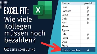 🎄 Wie viele Kollegen haben noch nicht bezahlt? Schneller Tipp zum Zählen in Excel-Tabellen