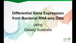 EMBL-ABR Training: 20181023 Differential Gene Expression from RNAseq using Galaxy Australia