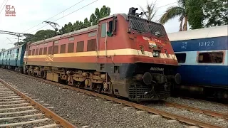 Ranthambhore SF Express crossing Gwalior - Indore Express || Vikram Nagar Ujjain || Indian Railways