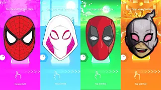 SpiderMan vs SpiderGwen vs Deadpool vs GwenPool, Ultimate Marvel Tiles Hop