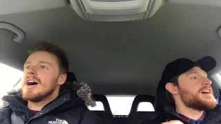 Jack Lowden w/ BFF Andrew Rothney singing 'Freelove Freeway' (The Office scene)
