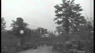 US 4th Division, 8th Infantry, 3rd Battalion soldiers advance along a dirt road a...HD Stock Footage