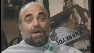 Demis Roussos in the Barber's Chair