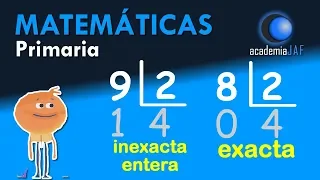 Divisiones exactas e inexactas o enteras