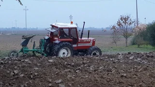 Aratura 2017 Fiatagri 100/90 e aratro monovomere Lago