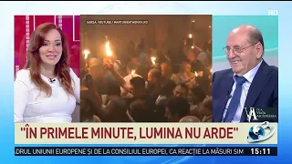 Prof.Dulcan prezent la Sfantul Mormant in momentul aparitiei Luminii Sfinte