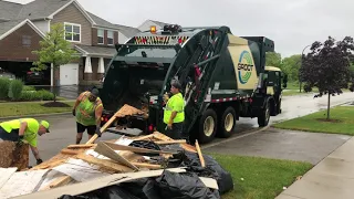 MASSIVE Post Tornado Bulk Clean Up- Groot Mack LR Rear Loader Garbage Truck