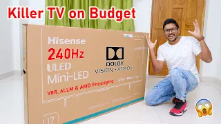 Killer 240Hz 4K TV on Budget.. Hisense U7K Unboxing 🤯 Paisa Vasool !!