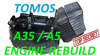 TOMOS A35 / A5 full engine rebuild, GENERALKA, flexer, quadro, sprint, standard