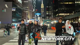 NEW YORK CITY - Manhattan Winter Season, 8th Avenue and 34th Street, Travel, USA, 4K