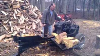 Home made 60+ton log splitter/sliding lift arm!