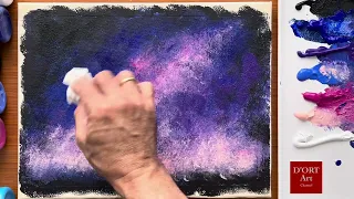 How To Paint With Acrylics/ Como Pintar Con Acrílicos/ Via Láctea/ Milky Way.