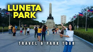 LUNETA PARK 😍 | Fountain Show ❤️ | Rizal Park |  4k Walking Tour and Travel Guide PHILIPPINES