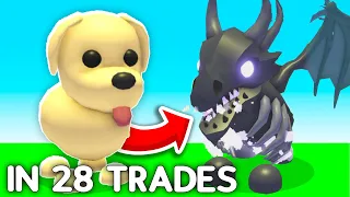 Trading from DOG to MEGA SHADOW DRAGON in 48 HOURS (Adopt Me)